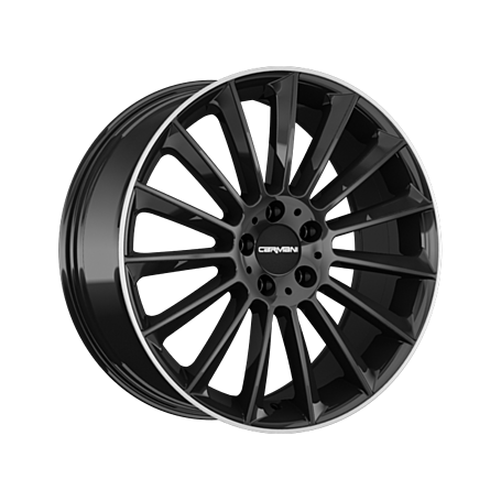 Jante aluminium Carmani 17 Fritz, 8x19 ET38 5x112 66,6, black lip polish