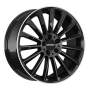 Jante aluminium Carmani 17 Fritz, 8x19 ET38 5x112 66,6, black lip polish