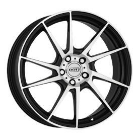 Jante aluminium Dotz Kendo, 7x16 ET40 5x114,3 71,6, black polished