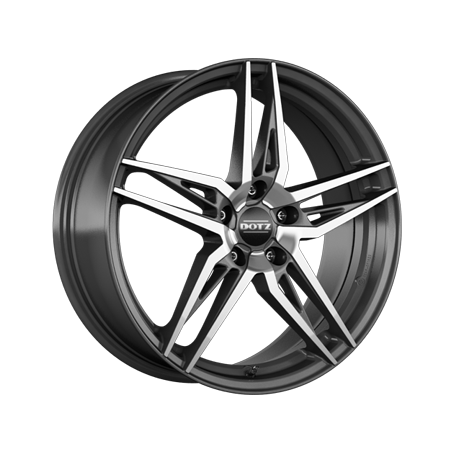 Jante aluminium Dotz Interlagos Dark, 7,5x17 ET51 5x100 57,1, gunmetal polished