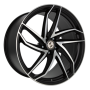 Jante aluminium Eta Beta Heron-K, 9,5x19 ET20 5x112 66,55, black matt full polish