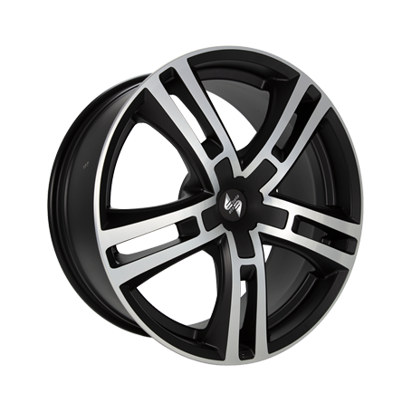 Jante aluminium Eta Beta Uriel, 9x20 ET45 5x120 72,6, black matt polish - black cap