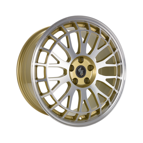 Jante aluminium Eta Beta Unit, 8,5x19 ET25 5x112 78,1, gold lip spokes polish