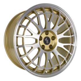 Jante aluminium Eta Beta Unit, 8,5x19 ET35 5x112 78,1, gold lip spokes polish