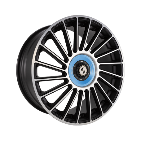Jante aluminium Eta Beta Venti-R ZV, 7,5x18 ET38 5x110 73,06, Black matt full pol. R.Blau/M.Schw.