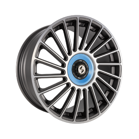 Jante aluminium Eta Beta Venti-R ZV, 7,5x18 ET38 5x114,3 73,06, Anthr. matt full pol. R.Blau/M.Schw.