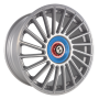 Jante aluminium Eta Beta Venti-R ZV, 7,5x18 ET38 5x100 67,1, Silver matt full pol R.Blau/M.Rot