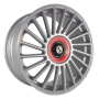 Jante aluminium Eta Beta Venti-R ZV, 7,5x18 ET38 5x114,3 73,06, Silver matt full pol R.Rot/M.Schwarz