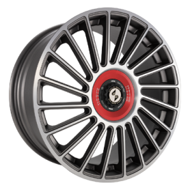 Jante aluminium Eta Beta Venti-R ZV, 7,5x18 ET45 5x114,3 73,06, Anthr. matt full pol. R.Rot/M.Schwarz