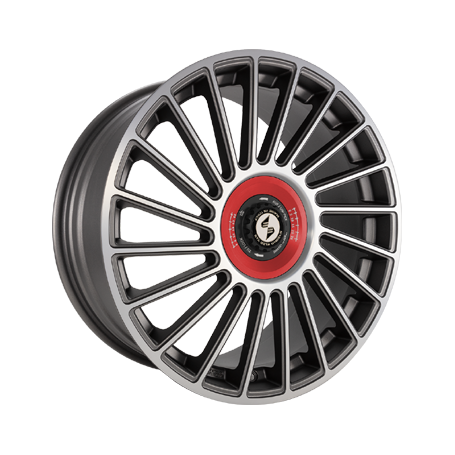 Jante aluminium Eta Beta Venti-R ZV, 7,5x18 ET45 5x114,3 73,06, Anthr. matt full pol. R.Rot/M.Schwarz
