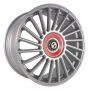 Jante aluminium Eta Beta Venti-R ZV, 7,5x18 ET38 5x100 67,1, Silver matt full pol R.Rot/M.Silber