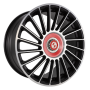 Jante aluminium Eta Beta Venti-R ZV, 7,5x18 ET38 5x100 67,1, Black matt full pol. R.Rot/M.Silber