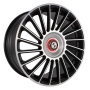 Jante aluminium Eta Beta Venti-R ZV, 7,5x18 ET51 5x112 57,1, Black matt full pol. R.Silber/M.Rot