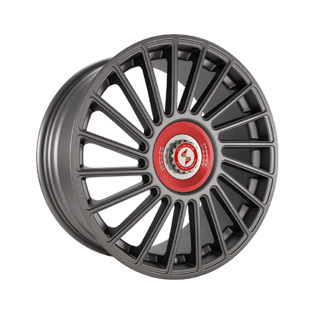 Jante aluminium Eta Beta Venti-R ZV, 8,5x19 ET42 5x120 65,1, Anthracite matt R.Rot/M.Silber