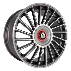 Jante aluminium Eta Beta Venti-R ZV, 9,5x21 ET21 5x112 78,1, Anthr. matt full pol. R.Silber/M.Rot