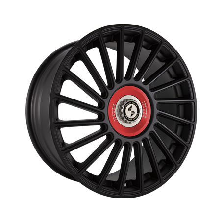 Jante aluminium Eta Beta Venti-R ZV, 8,5x19 ET35 5x112 78,1, Black matt R.Rot/M.Silber