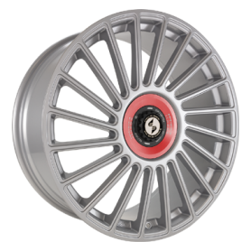 Jante aluminium Eta Beta Venti-R ZV, 8,5x19 ET33 5x120 72,6, Silver R.Rot/M.Schwarz