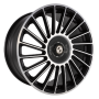 Jante aluminium Eta Beta Venti-R ZV, 8,5x19 ET45 5x108 78,1, Black matt full pol. R.Schw./M.Schw.