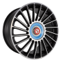 Jante aluminium Eta Beta Venti-R ZV, 8,5x20 ET25 5x108 78,1, Black matt full pol. R.Blau/M.Silber