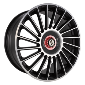 Jante aluminium Eta Beta Venti-R ZV, 9x20 ET35 5x120 78,1, Black matt full pol. R.Schwarz/M.Rot