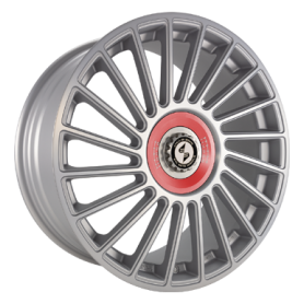 Jante aluminium Eta Beta Venti-R ZV, 9x20 ET38 5x112 78,1, Silver matt full pol R.Rot/M.Silber