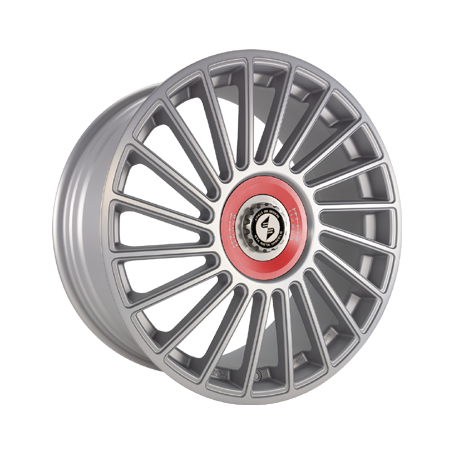 Jante aluminium Eta Beta Venti-R ZV, 9x20 ET38 5x112 78,1, Silver matt full pol R.Rot/M.Silber