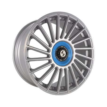 Jante aluminium Eta Beta Venti-R ZV, 9x20 ET38 5x108 78,1, Silver matt full pol R.Blau/M.Schw.