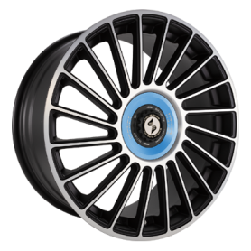 Jante aluminium Eta Beta Venti-R ZV, 11x21 ET15 5x112 78,1, Black matt full pol. R.Blau/M.Schw.