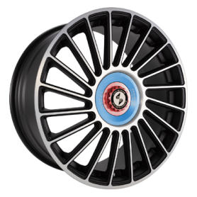 Jante aluminium Eta Beta Venti-R ZV, 11x21 ET51 5x130 71,55, Black matt full pol. R.Blau/M.Rot
