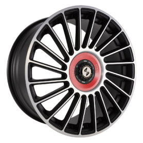 Jante aluminium Eta Beta Venti-R ZV, 11x21 ET15 5x112 78,1, Black matt full pol. R.Rot/M.Schwarz