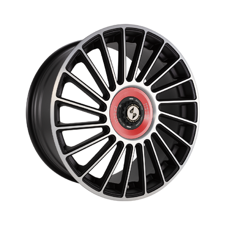 Jante aluminium Eta Beta Venti-R ZV, 11x21 ET15 5x112 78,1, Black matt full pol. R.Rot/M.Schwarz