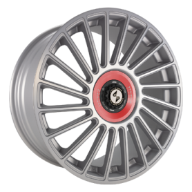 Jante aluminium Eta Beta Venti-R ZV, 11x21 ET51 5x130 71,55, Silver matt full pol R.Rot/M.Schwarz