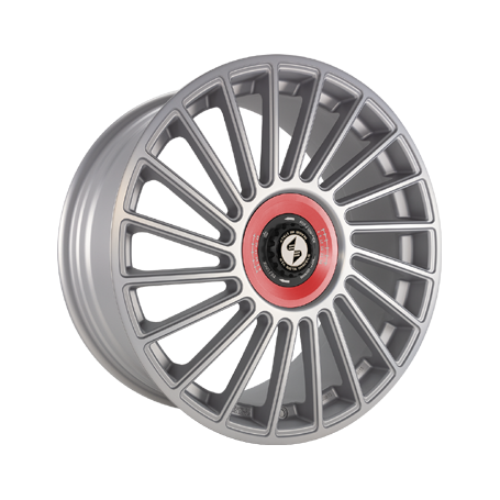 Jante aluminium Eta Beta Venti-R ZV, 11x21 ET51 5x130 71,55, Silver matt full pol R.Rot/M.Schwarz