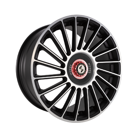 Jante aluminium Eta Beta Venti-R ZV, 9x21 ET35 5x114,3 78,1, Black matt full pol. R.Schwarz/M.Rot