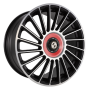 Jante aluminium Eta Beta Venti-R ZV, 9,5x21 ET40 5x112 78,1, Black matt full pol. R.Rot/M.Schwarz