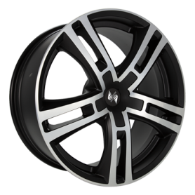 Jante aluminium Eta Beta Uriel, 11x23 ET30 5x130 84,1, black matt polish - black cap
