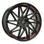 Jante aluminium Keskin KT20 Future, 8,5x19 ET45 5x108 72,6, matt black red inside