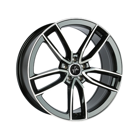 Jante aluminium Keskin KT21 Elegance, 8,5x19 ET30 5x112 66,6, black front polish