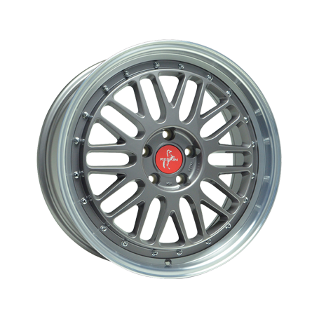 Jante aluminium Keskin KT22 Retro, 8x18 ET30 5x112 72,6, titan grey lip polish