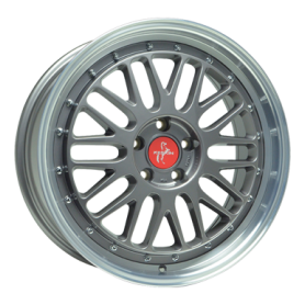 Jante aluminium Keskin KT22 Retro, 8x18 ET45 5x112 72,6, titan grey lip polish