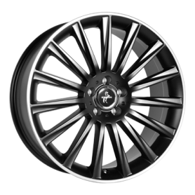 Jante aluminium Keskin KT18 Turbo, 9,5x19 ET30 5x112 66,6, matt black lip polish