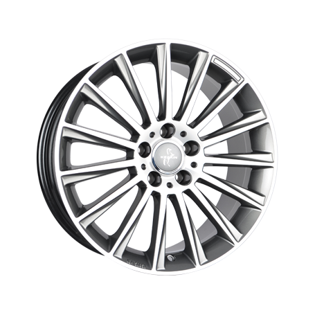 Jante aluminium Keskin KT18 Turbo, 9,5x19 ET30 5x112 66,6, palladium front polish