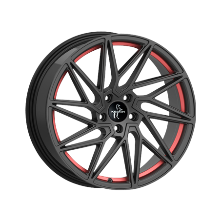 Jante aluminium Keskin KT20 Future, 8x18 ET30 5x112 72,6, black painted red inside