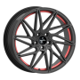 Jante aluminium Keskin KT20 Future, 8x18 ET30 5x112 72,6, black painted red inside