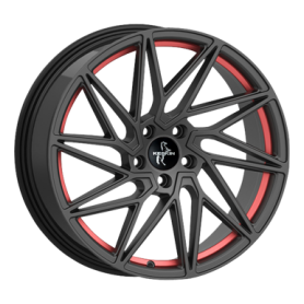 Jante aluminium Keskin KT20 Future, 8x18 ET45 5x112 72,6, black painted red inside