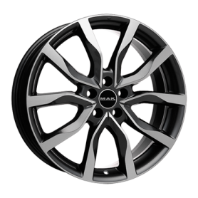 Jante aluminium MAK Highlands, 9x21 ET38,5 5x108 63,4, gun metal - mirror face