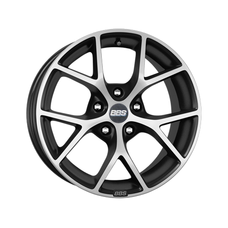 Jante aluminium BBS SR, 8,5x19 ET35 5x114,3 82, vulcano grau diamant-gedreht