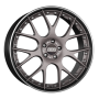 Jante aluminium BBS CH-R II, 10,5x22 ET48 5x112 82, platinum/schwarz