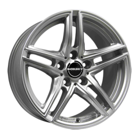 Jante aluminium Borbet XR, 7x16 ET31 5x120 72,5, brillant silver
