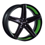 Jante aluminium Oxigin 18 Concave, 10,5x20 ET24 5x114,3 72,6, foil green Felgenbett